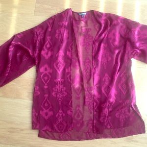 Express magenta sheer kimono